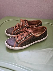 MIchael Kors shoes women s size 8 1/2 Brown And  Gold - Picture 1 of 5
