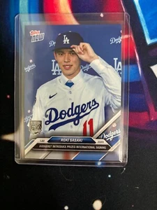 MLB Topps AHORA 2025 Roki Sasaki azul/gris paralelo #OS-16 Los Angeles Dodgers - Imagen 1 de 2