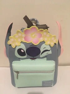 mini zaino borsa nuova Loungefly Disney Lilo & Stitch corona floreale fiore - Foto 1 di 5