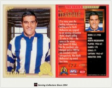 2012 AFL Eternity Hall Of Fame S4 Limited Edition Card HF197 N. Teasdale-N. Melb