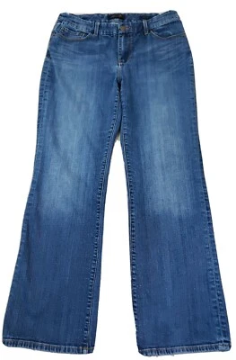 Seven7 ~Mujer Talla 12~ Jeans Azul Denim Corte Bota Bordados, Elásticos. Foto 1 de 4