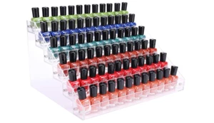 Organizador de esmalte de uñas soporte de exhibición estante acrílico 6 niveles 72 botellas - Imagen 1 de 8