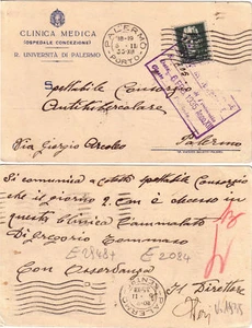 Cartolina d'epoca - Palermo - CLINICA MEDICA Università - Imagen 1 de 1