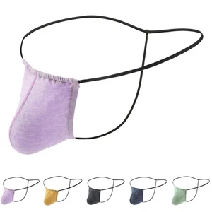 M XL Men's Sexy Low rise Briefs with Bulge Pouch and G string Thong Underwear - Picture 1 of 8