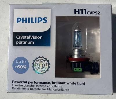 PHILIPS CrystalVision Platinum H11 Superior Upgrade Lamp Bulbs (Pack of 2) - Image 1 of 3