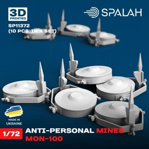 Set of scale models Anti-personnel mines MON-100 10pcs Scale 1:72 Spalah SP11372 - Picture 1 of 1