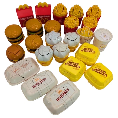 Lote de 24 alimentos transformadores intercambiables vintage McDonald's años 80-90 Foto 1 de 4