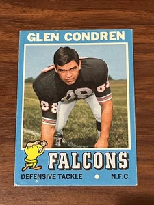 1971 Topps Football Glen Condren #122 Atlanta Falcons 1971GC2 - Picture 1 of 2