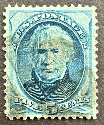 US 1875 Scott # 185 Used Stamp Zachary Taylor 5c - Image 1 of 2