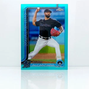 SANDY ALCANTARA - 2025 Topps Chrome - Teal Refractor - Marlins - 36/299 - Picture 1 of 2