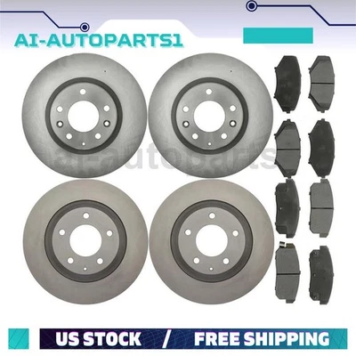 For Mazda RX-8 2004 2005 2006 2007 2008 Front Rear Brake Rotors + Brake Pads Kit - Image 1 of 4