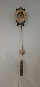 Orologio da parete vintage TEMPUS FUGIT scheletro meccanico Germania Ovest pesato - Foto 1 di 8