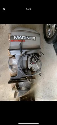 96’ 40 HP Mariner magnum and controls With title - Image 1 of 4