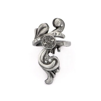 Anel de liga de zinco Doctor Who Scroll símbolo gallifreyan - Imagem 1 de 3