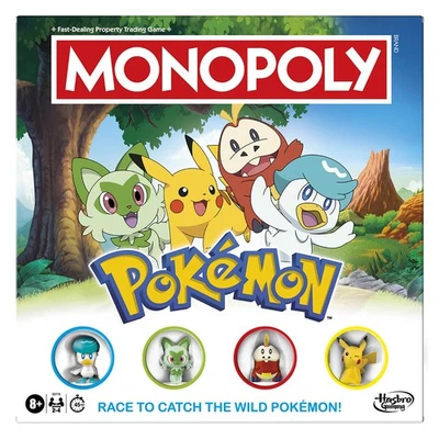 Monopoly Pokemon Edition Board Game Kids Games For Pokémon For Kids Age 8+ New - Image 1 of 4