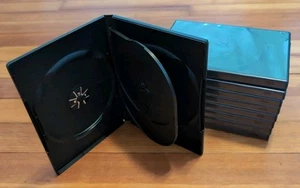 (9) Lote de 4 discos estándar negro cuádruple DVD estuche - Imagen 1 de 4