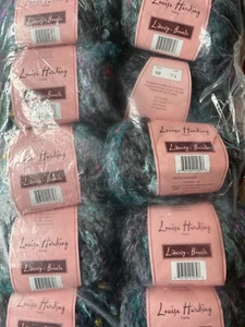 10x50g Louisa Harding Liberty Boucle Mohair Yarn color 10 Turquoise Blue, Pink - Picture 1 of 7