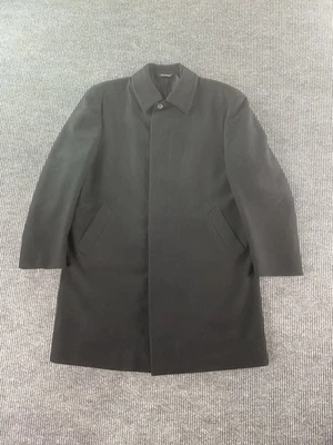 Jos. A Bank Jacket Men 42 R Black Wool Cashmere Winter Button Designer Pea Coat - Image 1 of 4