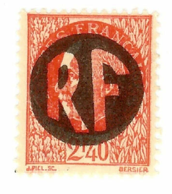 France * Pétain - 2,40F - 1945 Libération surcharge CHOLET MNH - Lib6 - Image 1 of 2