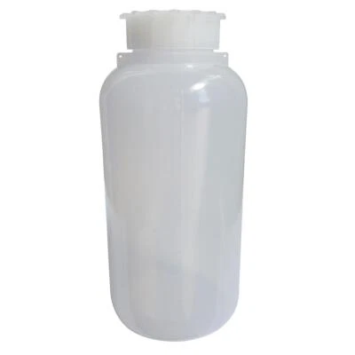 KARTELL LABWARE Bottiglia in plastica cilindrica, 1 Lt, collo largo, tappo a vite e sottotappo