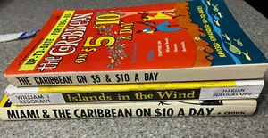 Lot of 3-Vintage Caribbean on $5/10 A Day 1960 1962 Travel guide Frommer Harian - Picture 1 of 6