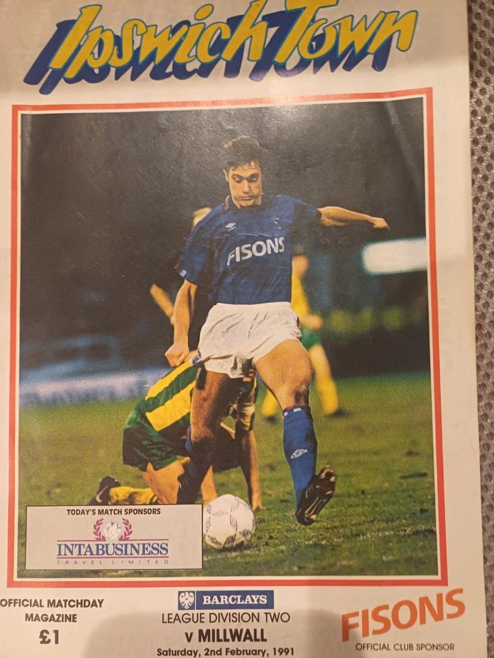 Ipswich Town v Millwall, 1990-91 - Image 1 of 1