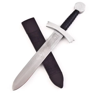 Collectible Medieval Dagger with Decorative Carbon Steel Blade w/ Scabbard - Picture 1 of 11
