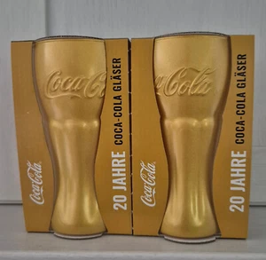 2x Mc Donalds Coca Cola Gläser 2025 gold 20Jahre Limited Edition Neu - Bild 1 von 3