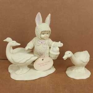 Vtg Department 56 Snowbunnies Goosey Gander Retired Figurine Easter No Box - Picture 1 of 17