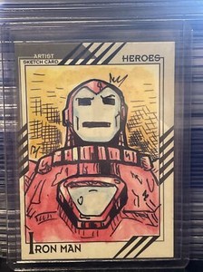 2015 Marvel Fleer Retro IRONMAN SKETCH 1/1. 
