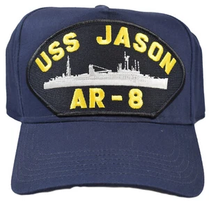USS JASON AR-8 SHIP HAT - NAVY BLUE - Picture 1 of 1