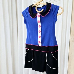 Retro Pumpkin Patch Size 11, 1960's Style Colourblock soft Jersey party dress. - Picture 1 of 14