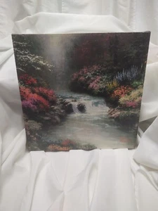 Besides Still Waters Canvas 14 x 14 Painting by Thomas Kinkade with COA - Picture 1 of 4