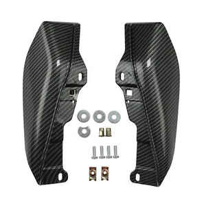 Deflector de aire de cuadro medio negro vivo de fibra de carbono apto para Harley Road Glide 09-23 - Imagen 1 de 8