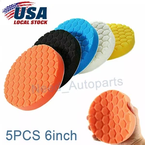 5PCS Polishing Pad 6inch Car Polisher Foam Buffer Waxing Finishing Buffing Wheel - Picture 1 of 15