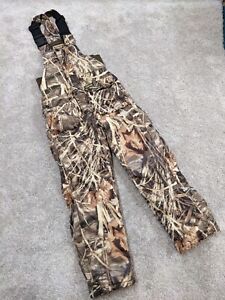 Remington Youth S Nylon Bibs Bib Snow Pants Camouflage Insulated Lined Camo Zip