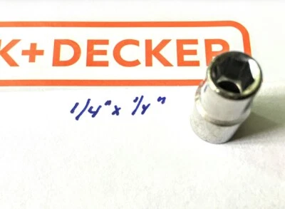 Black & Decker  1/4" x 1/4"  Dr Standard Socket 6 Point Free USA Shipping - Image 1 of 3