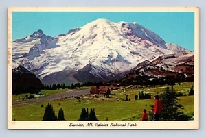 Sunrise-Mt. Rainier National Park Wash. State Postcard Wash. to Ind. 1967 Posted - Picture 1 of 2