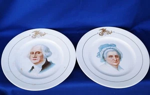 Rare K.T.&K.Co Ramona Semi Vitreous ANTIQUE Plate GEORGE MARTHA WASHINGTON ❤️j8 - Picture 1 of 9