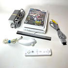 Nintendo Wii Console Wii Bundle White RVL-001 SMASH BROS BRAWL tested working