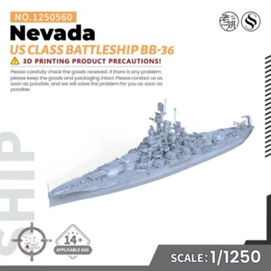 SSMODEL 560 1/1250 Military Model Kit US Nevada Class Battleship BB-36 WOW - Bild 1 von 4
