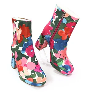 Hey Girl by Corkys klobiger Absatz Stiefeletten Slug Bug Blumen Blumendruck Größe 8 - Bild 1 von 9