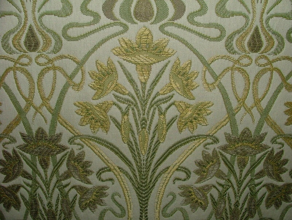 Jugendstil Dick Jacquard Sand Designer Vorhang Polster Kissen Verwendung Stoff - Bild 1 von 4