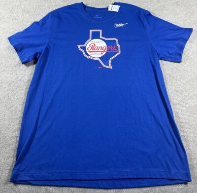 Nike Texas Rangers MLB Hombres Multi Talla Camiseta Manga Corta Azul Cooperstown Foto 1 de 4