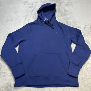 Champion Mens M Classic C Logo Powerblend Hoodie Hooded Sweatshirt Athletic Navy - Picture 1 of 6