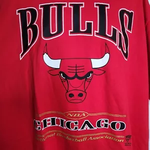 Chicago Bulls NBA T Shirt 2XL Lee Sport Nutmeg Mills Red Vintage NWT Basketball - Picture 1 of 7