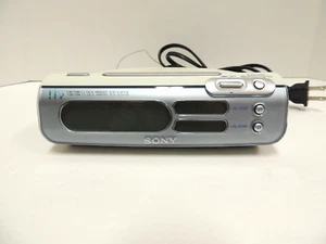 Sony ICF-C273 LIV Dream Machine Reloj Alarma Doble Radio AM/FM Blanco/Plateado PROBADO - Imagen 1 de 5