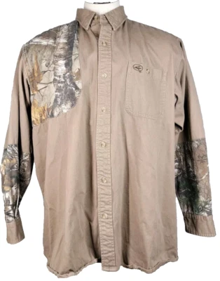 Vintage Redhead Men's 2XL Shooting Shirt Camo Long Sleeve Tan Long Sleeve Logo - Image 1 of 4