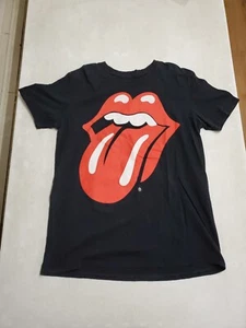 The Rolling Stones T-shirt  Rock and Roll Band Tongue Design Black Tee Pre-owned - Bild 1 von 4