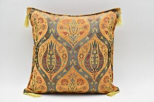 Decorative Pillow cover, 17x17 in Pale orange, Chenille pillow, Cushion case